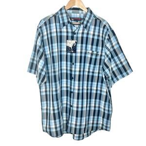 Southpole Vintage Y2K Mens Plaid Button Up Shirt Blue Size XL Skater Deadstock
